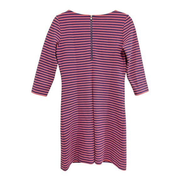 LILLY PULITZER Charlene Dress Striped 3/4 Sleeve Dress coral Blue Small $188 - Picture 4 of 5